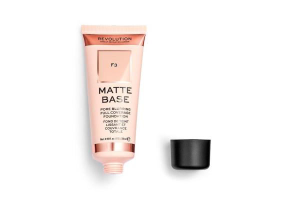 Makeup Revolution - Matte Base, Femei, Fond de ten, F3, 28 ml