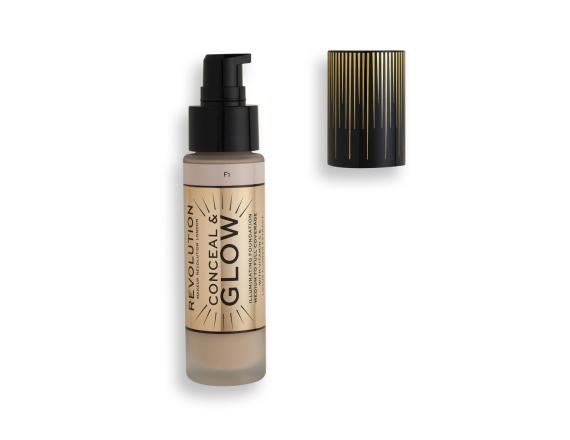 Makeup Revolution - Conceal  AND  Glow, Femei, Fond de ten, F1, 23 ml