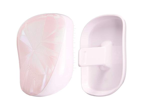 Perie pentru par Tangle Teezer Compact Styler Smooth & Shine Limited Editions Smashed Holo Pink