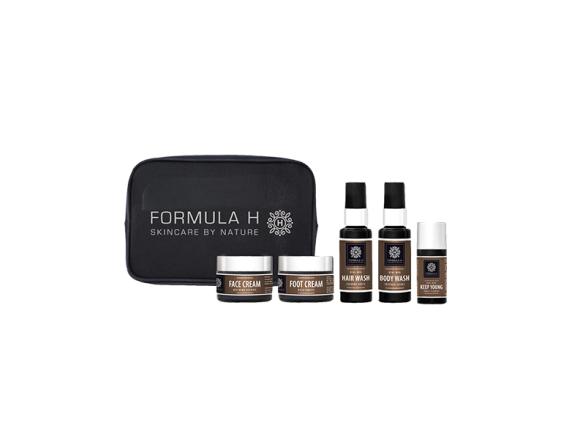 Set Formula H Real Mens Travel Bag, Gel de dus 50ml + Sampon 50ml + Ser pentru ten 15ml + Crema pentru ten 10ml + Crema pentru picioare 10ml