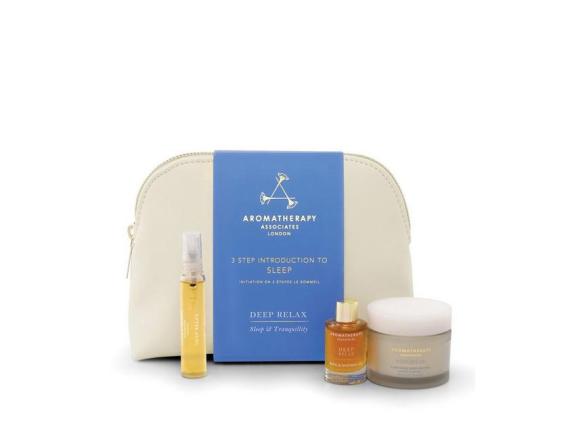 Aromatherapy Associates 3 Step Introduction To Sleep: Deep Relax Sleep Mist 10 Ml + Deep Relax Bath & Shower Oil 9 Ml + Sleep Well Body Butter 50 Ml