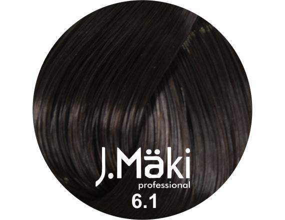 J.Maki Professional, Vopsea permanenta 6.1/Blond inchis cenusiu, 60ml