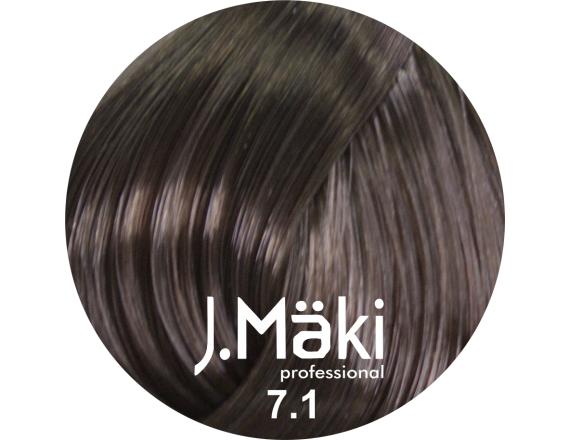J.Maki Professional, Vopsea permanenta 7.1/Blond mediu cenusiu, 60ml