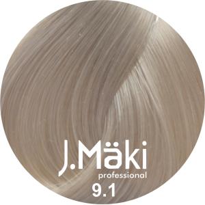 J.Maki Professional, Vopsea permanenta 9.1/Blond foarte deschis cenusiu, 60ml