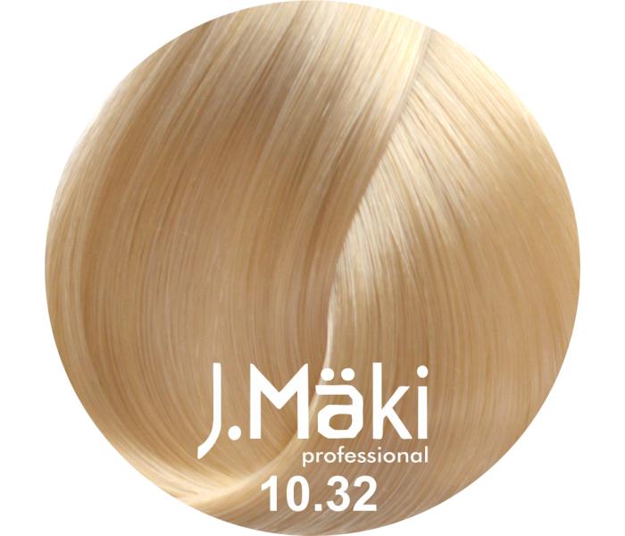 J.Maki Professional, Vopsea permanenta 10.32/Blond bej extra deschis, 60ml