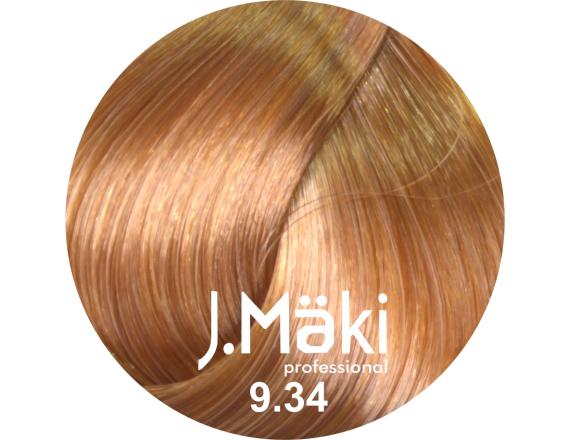 J.Maki Professional, Vopsea permanenta 9.34/Blond cupru auriu foarte deschis, 60ml