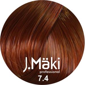 J.Maki Professional, Vopsea permanenta 7.4/Blond cupru mediu, 60ml