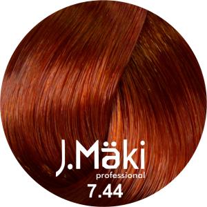 J.Maki Professional, Vopsea permanenta 7.44/Blond cupru intens mediu, 60ml