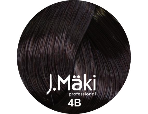 J.Maki Professional, Vopsea permanenta 4B/Saten ciocolatiu mediu, 60ml