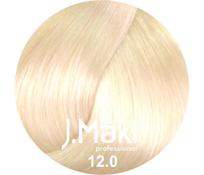 J.Maki Professional, Vopsea permanenta 12.0/Blond natural super deschis, Super Blond, 60ml