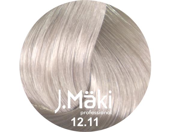 J.Maki Professional, Vopsea permanenta 12.11/Blond cenusiu intens super deschis, Super Blond, 60ml