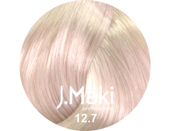 J.Maki Professional, Vopsea permanenta 12.7/Blond violet super deschis, Super Blond, 60ml