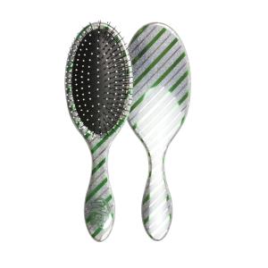 Perie pentru par Wet Brush Original Detangle Professional Glamour Holiday Green/Silver Stripe