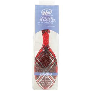 Perie pentru par Wet Brush Original Detangle Professional Glamour Holiday Red Plaid
