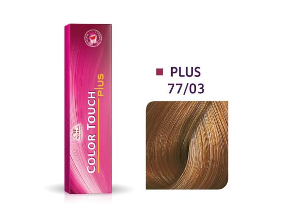 Vopsea semipermanenta Wella Professionals Color Touch 77/03, Blond Mediu Intens Natural Auriu, 60ml