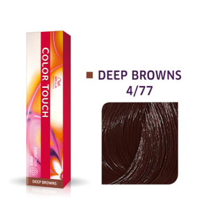 Vopsea semipermanenta Wella Professionals Color Touch 4/77, Castaniu Mediu Castaniu Intens, 60ml