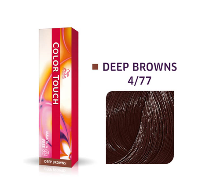 Vopsea semipermanenta Wella Professionals Color Touch 4/77, Castaniu Mediu Castaniu Intens, 60ml