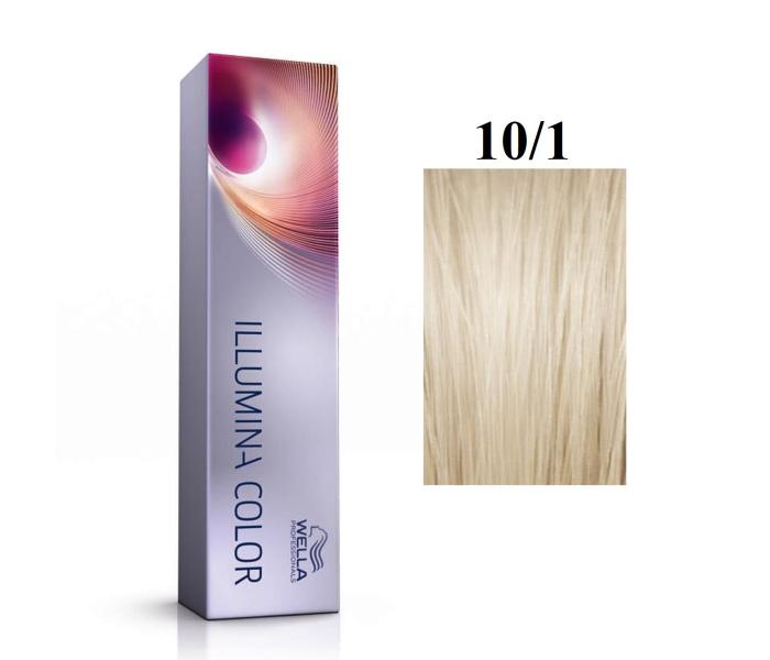 Vopsea permanenta Wella Professionals Illumina Color 10/1, Blond Luminos Deschis Cenusiu, 60ml