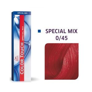 Vopsea semipermanenta Wella Professionals Color Touch 0/45, Rosu Mahon, 60ml