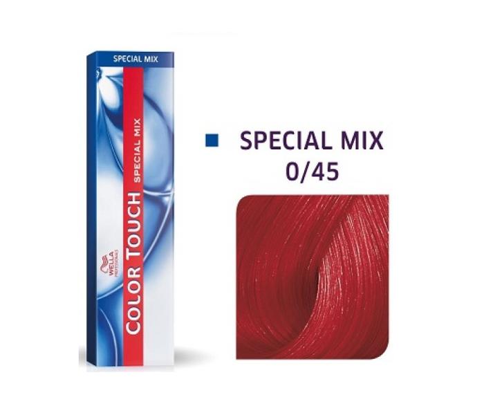 Vopsea semipermanenta Wella Professionals Color Touch 0/45, Rosu Mahon, 60ml