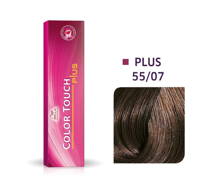 Vopsea semipermanenta Wella Professionals Color Touch 55/07, Castaniu Deschis Intens Natural Castaniu, 60ml