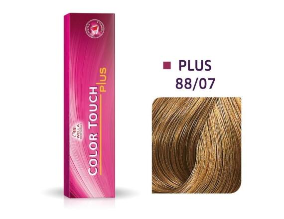 Vopsea semipermanenta Wella Professionals Color Touch 88/07, Blond Deschis Intens Natural Castaniu, 60ml