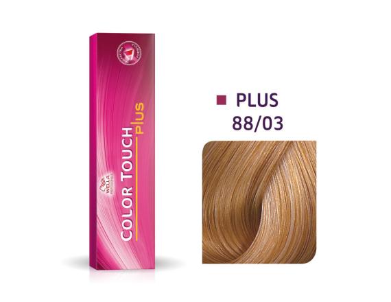 Vopsea semipermanenta Wella Professionals Color Touch 88/03, Blond Deschis Intens Natural Auriu, 60ml