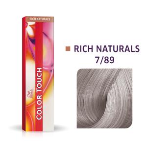 Vopsea semipermanenta Wella Professionals Color Touch 7/89, Blond Mediu Perlat Albastru, 60ml