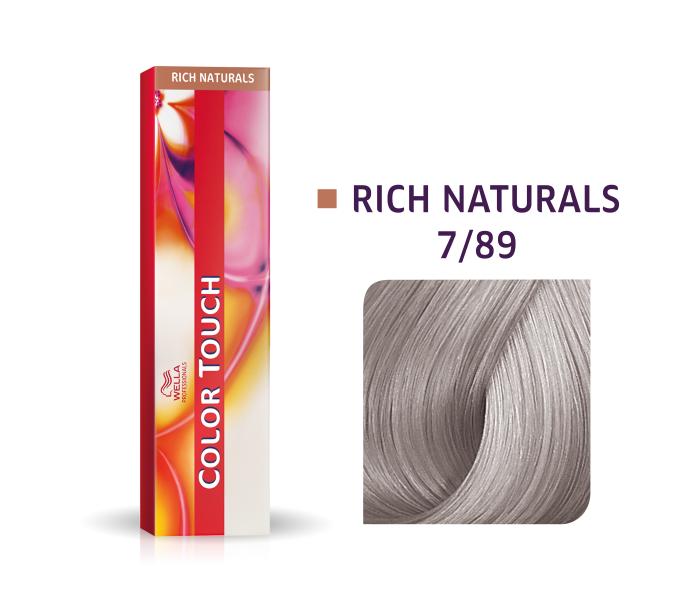 Vopsea semipermanenta Wella Professionals Color Touch 7/89, Blond Mediu Perlat Albastru, 60ml