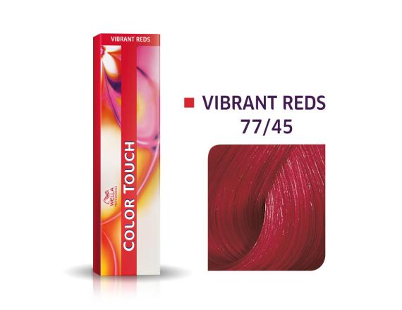Vopsea semipermanenta Wella Professionals Color Touch 77/45, Blond Mediu Intens Rosu Mahon, 60ml