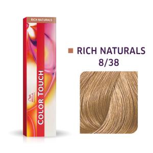 Vopsea semipermanenta Wella Professionals Color Touch 8/38, Blond Deschis Auriu Albastru, 60ml
