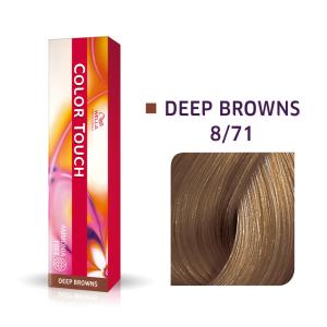 Vopsea semipermanenta Wella Professionals Color Touch 8/71, Blond Deschis Castaniu Cenusiu, 60ml