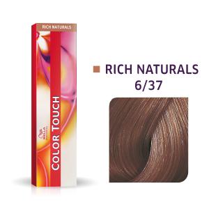 Vopsea semipermanenta Wella Professionals Color Touch 6/37, Blond Inchis Castaniu Auriu, 60ml
