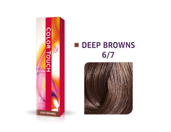 Vopsea semipermanenta Wella Professionals Color Touch 6/7, Blond Inchis Castaniu, 60ml