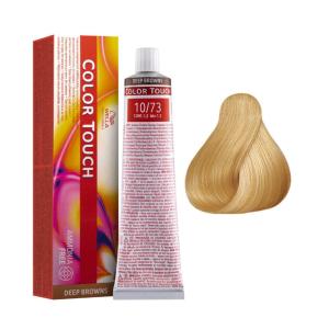 Vopsea semipermanenta Wella Professionals Color Touch 10/73, Blond Luminos Deschis Castaniu Auriu, 60ml