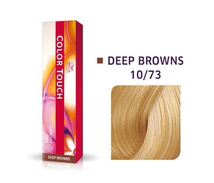 Vopsea semipermanenta Wella Professionals Color Touch 10/73, Blond Luminos Deschis Castaniu Auriu, 60ml
