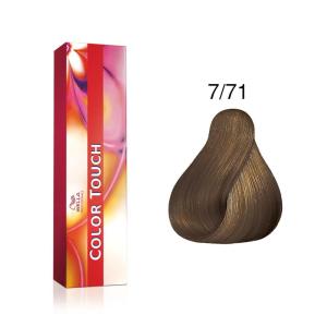Vopsea semipermanenta Wella Professionals Color Touch 7/71, Blond Mediu Castaniu Cenusiu, 60ml