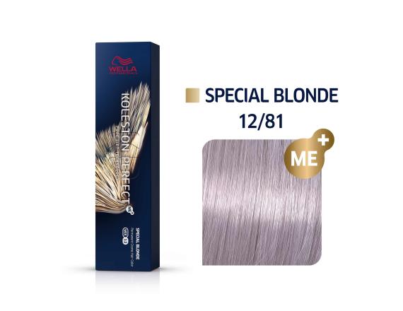 Vopsea permanenta Wella Professionals Koleston Perfect 12/81, Blond Special Cenusiu Albastru, 60ml