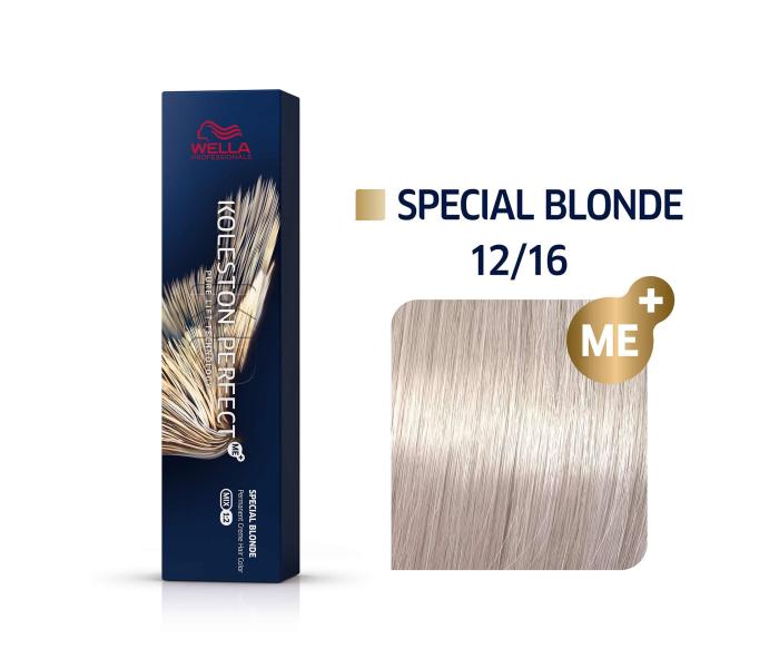 Vopsea permanenta Wella Professionals Koleston Perfect 12/16, Blond Special Cenusiu Violet, 60ml