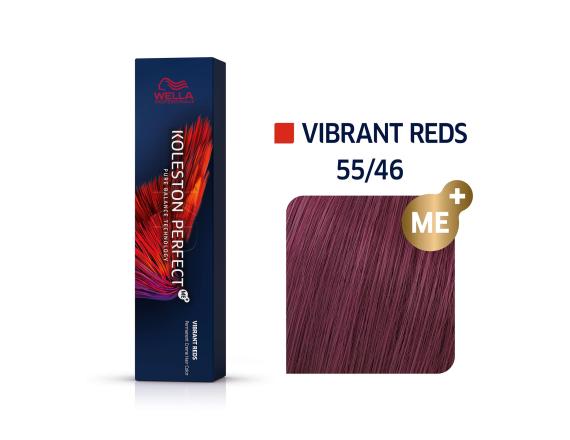 Vopsea permanenta Wella Professionals Koleston Perfect 55/46, Castaniu Deschis Intens Rosu Violet, 60ml