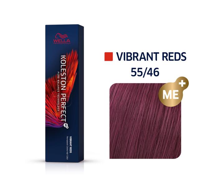 Vopsea permanenta Wella Professionals Koleston Perfect 55/46, Castaniu Deschis Intens Rosu Violet, 60ml