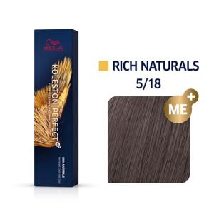 Vopsea permanenta Wella Professionals Koleston Perfect 5/18, Saten Deschis Cenusiu,60ml