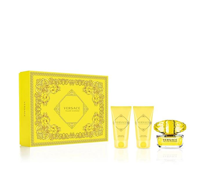 Set Versace Yellow Diamond, Femei, Eau De Toilette 50ml + Gel De Dus 50ml + Lotiune Corp 50ml