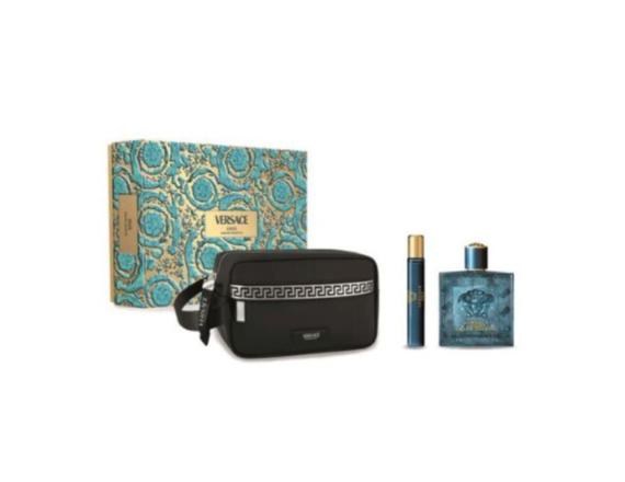Set Versace Eros Barbati, Eau de Toilette 100ml + Eau de Toilette 10ml + Geanta Cosmetice