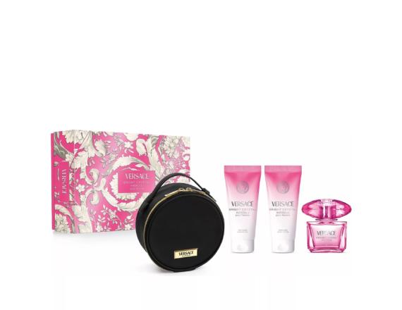 Set Versace Bright Crystal Absolu Femei, Eau de Parfum 90ml + Lotiune de corp 100ml + Gel de dus 100ml + Geanta Cosmetice