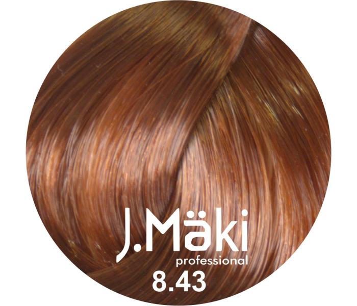 J.Maki Professional, Vopsea permanenta 8.43/Blond cupru auriu deschis, 60ml