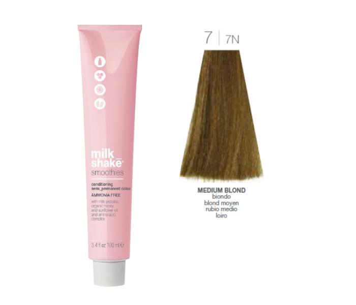 Vopsea semi-permanenta Milk Shake Smoothies 7|7N, Blond Mediu Natural, 100ml