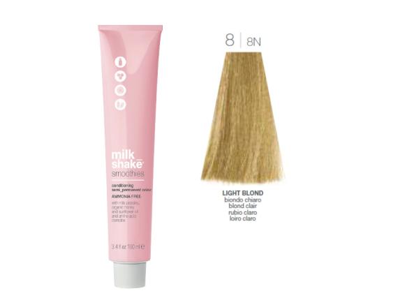 Vopsea semi-permanenta Milk Shake Smoothies 8|8N, Blond Deschis Natural, 100ml