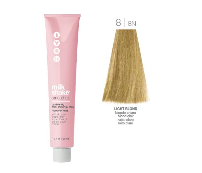 Vopsea semi-permanenta Milk Shake Smoothies 8|8N, Blond Deschis Natural, 100ml
