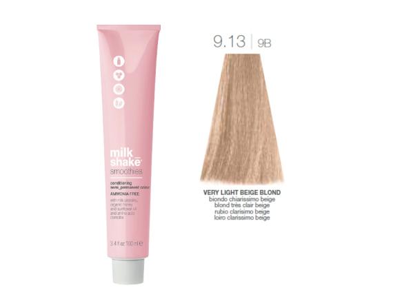 Vopsea semi-permanenta Milk Shake Smoothies 9.13|9AG, Blond Luminos Deschis Bej, 100ml